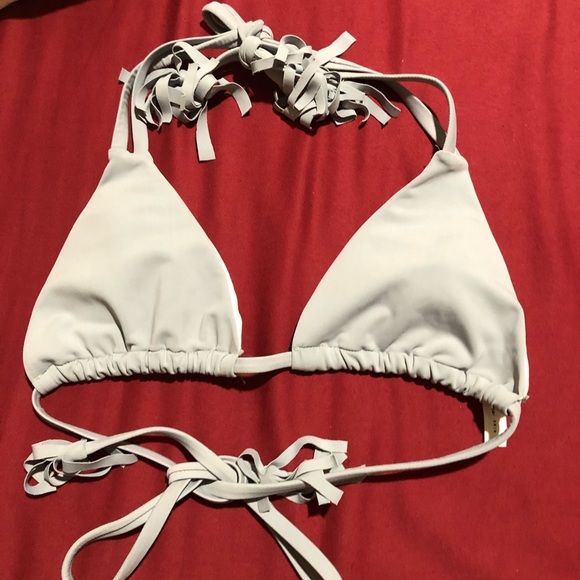 Other - 🔴NWOT Palao swim top Gray size medium. Straps with fringe on the ends to tie.